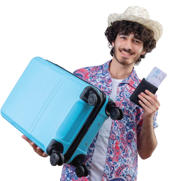 Traveler enjoying a memorable holiday experience